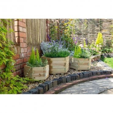 York Hexagonal Planter Set of 3