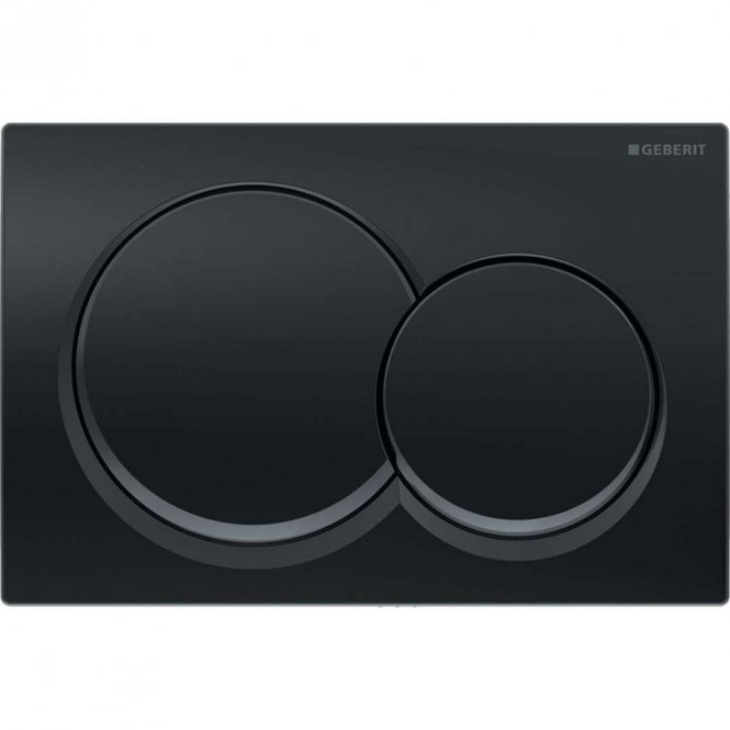 Geberit Black Chrome Alpha01 Round Dual Flush Plate