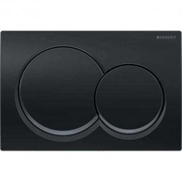 Black Chrome Alpha01 Round Dual Flush Plate