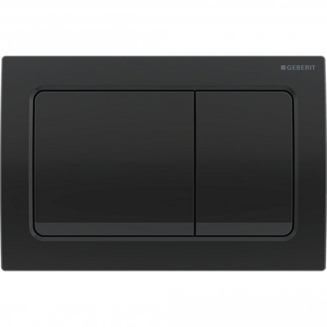 Geberit Black Chrome Alpha01 Square Dual Flush Plate