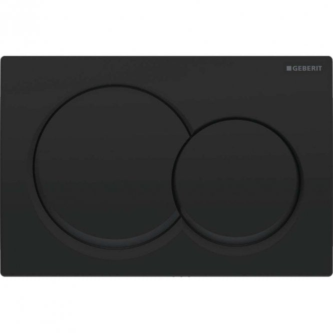 Geberit Black Matt Alpha01 Round Dual Flush Plate