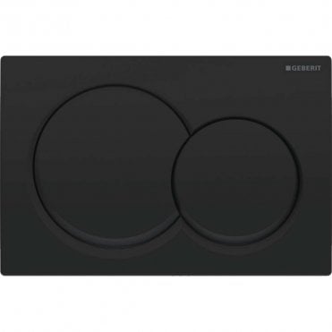 Black Matt Alpha01 Round Dual Flush Plate