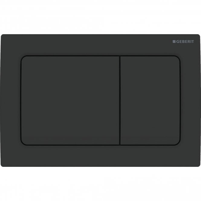 Geberit Black Matt Alpha01 Square Dual Flush Plate