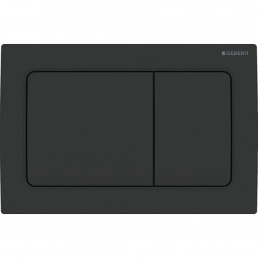 Black Matt Alpha01 Square Dual Flush Plate