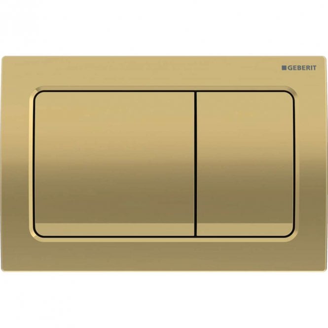 Geberit Brass Alpha01 Square Dual Flush Plate