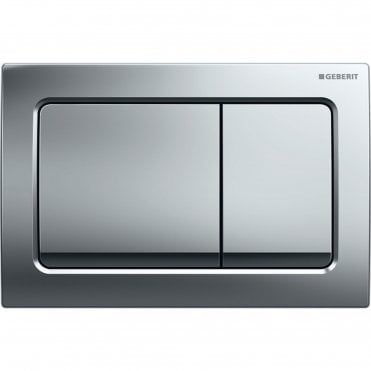 Bright Chrome Alpha01 Square Dual Flush Plate