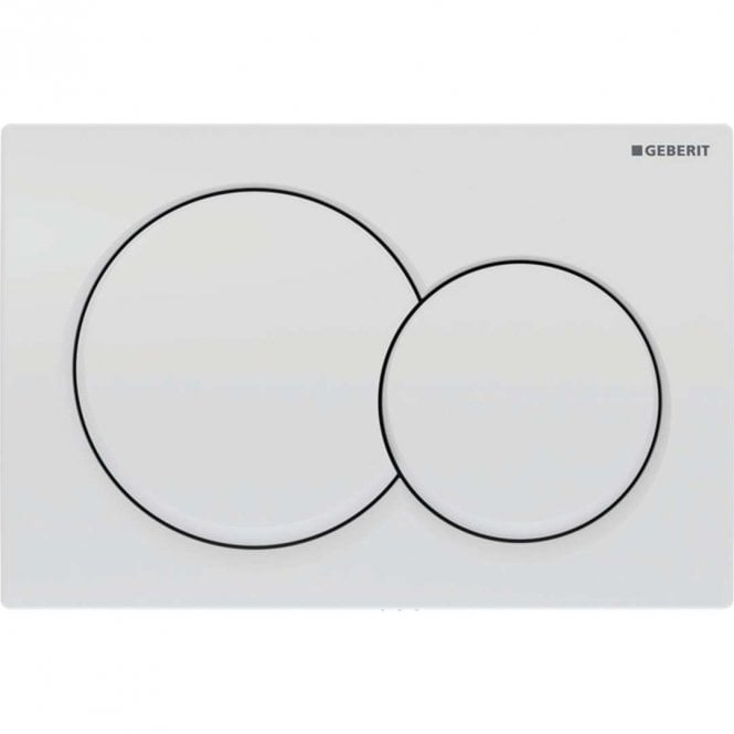 Geberit White Alpine Alpha01 Round Dual Flush Plate