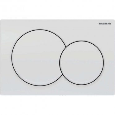 White Alpine Alpha01 Round Dual Flush Plate