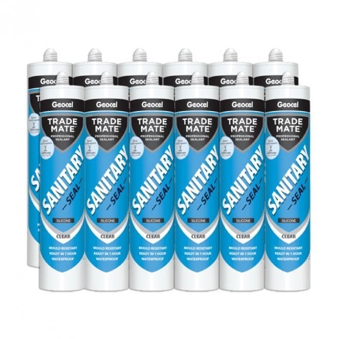 Geocel 12x Trade Mate Sanitary Seal Silicone Sealant- White