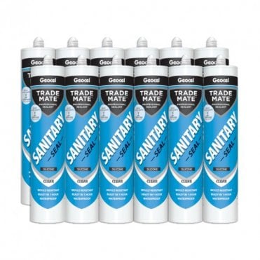 12x Trade Mate Sanitary Seal Silicone Sealant- White