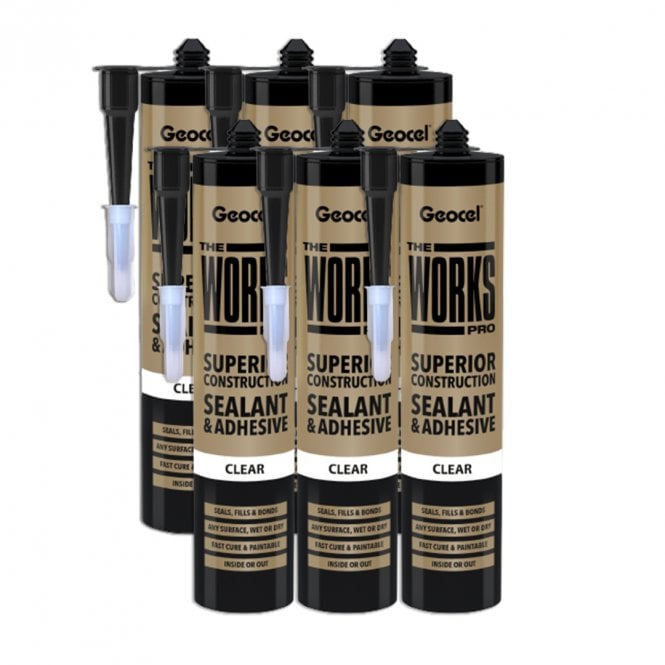 Geocel 6x The Works Pro Sealant & Adhesive - Clear