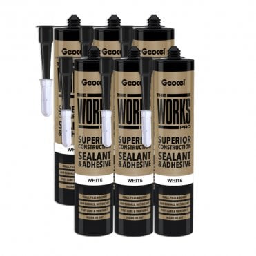 6x The Works Pro Sealant & Adhesive - White