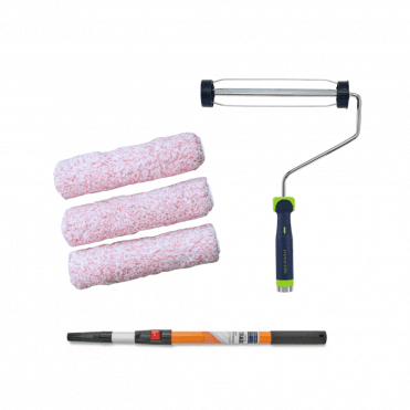 9" Soft Grip Cage Frame - 3x Long Pile Rollers - Short Extension