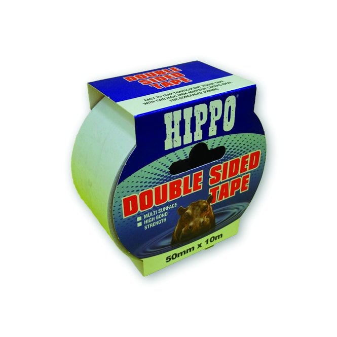 Hippo 50mm x  10mtr Double Sided Tape Strong