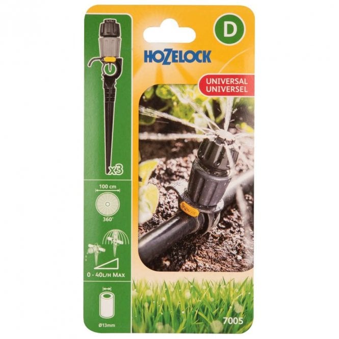 Hozelock 13mm Universal Dripper Pack of 3