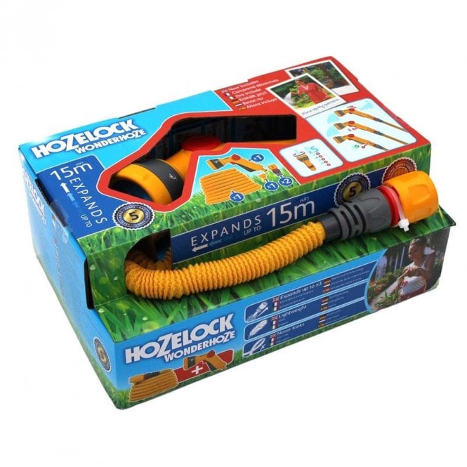 Hozelock 15m Wonderhoze Expanding Hoze with Multi Spray Gun