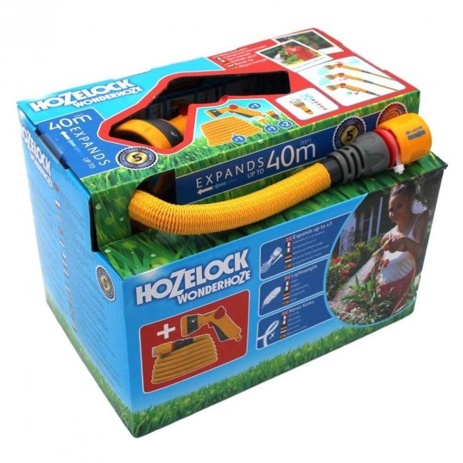 Hozelock 40m Wonderhoze Expanding Hoze with Multi Spray Gun
