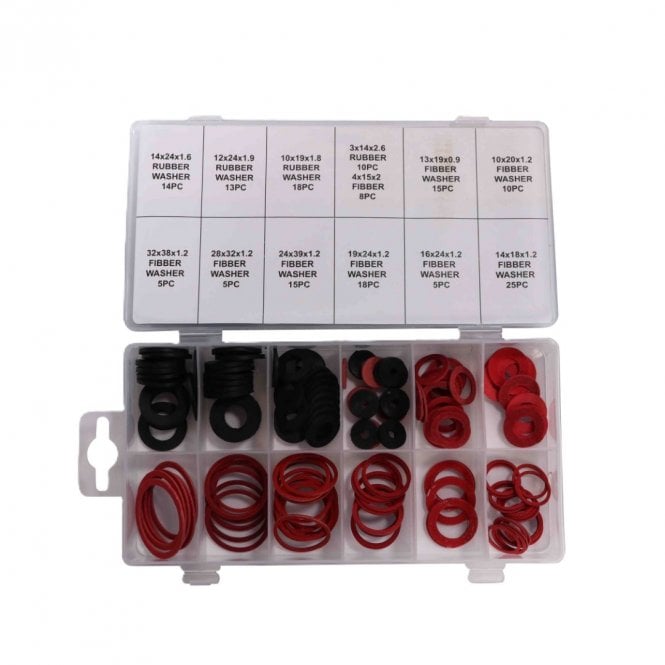 Inventive Creations 175 Piece Fibre & Rubber Washer Assortment Box