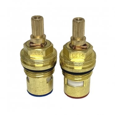 CC14 1/2" x 20 Teeth Ceramic Disc Tap Insert Pair (Hot & Cold)