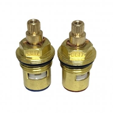CC17 1/2" x 20 Teeth Ceramic Disc Tap Insert Pair (Hot & Cold)