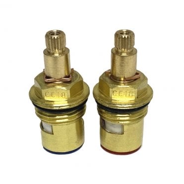 CC18 1/2" x 20 Teeth Ceramic Disc Tap Insert Pair (Hot & Cold)