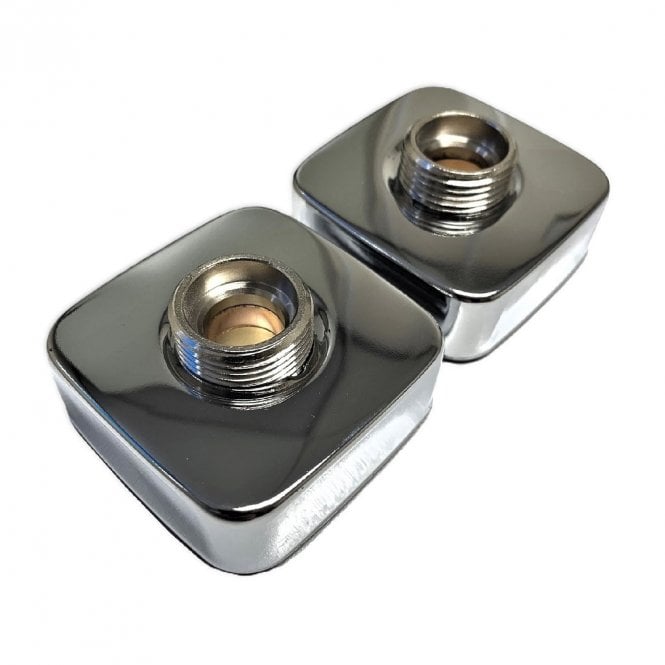 Inventive Creations Fast Fix Bar Shower Fixing Kit Square Shrouds Chrome SFKSQ