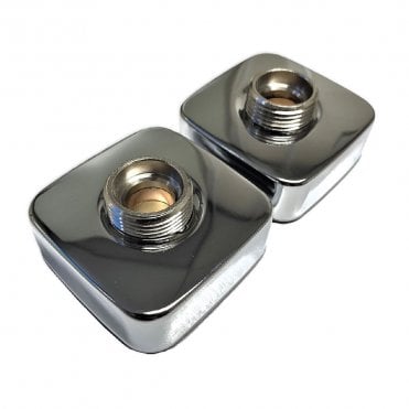 Fast Fix Bar Shower Fixing Kit Square Shrouds Chrome SFKSQ