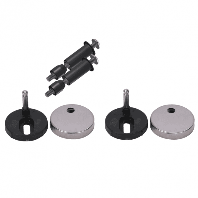 Inventive Creations Superfix Replacement Toilet Seat Fixing, Hinge & Stainless Covers (Pair)