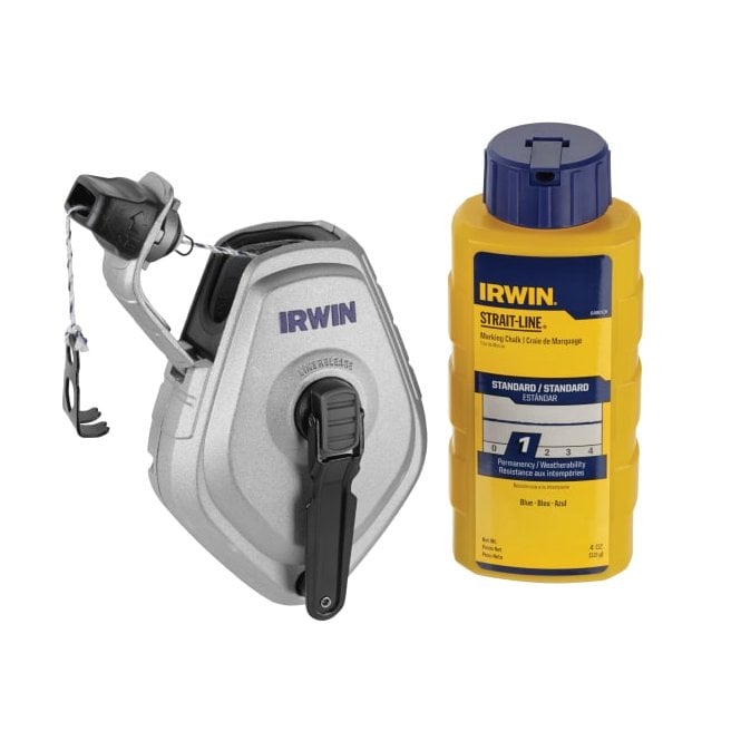 Irwin 30M Chalk Reel With Blue Chalk Pack