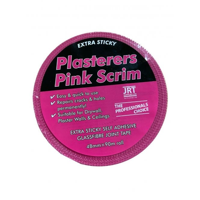 J R T Pink Scrim Ultimate Adhesive Fibreglass Tape - 50mm x 90m
