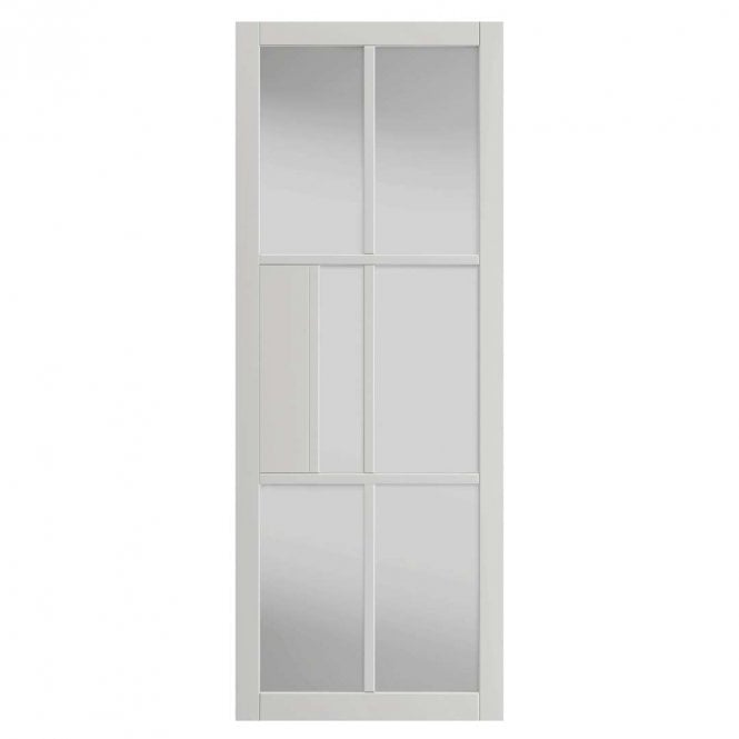 JB Kind Civic White Clear Glass Internal Door P/F Glazed