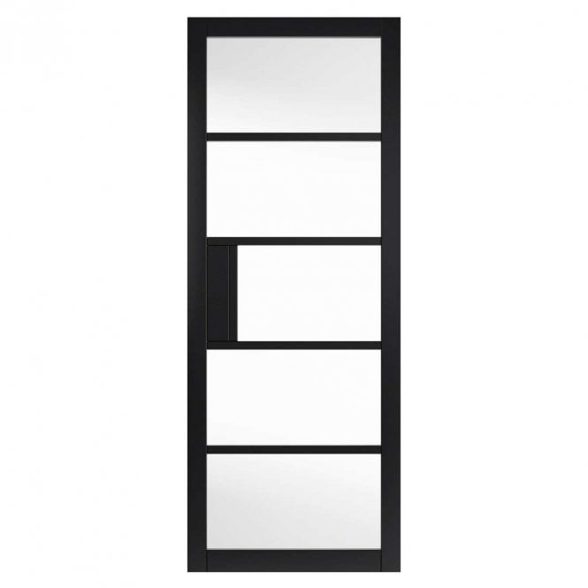 JB Kind Metro Black Clear Glass Internal Door P/F Glazed