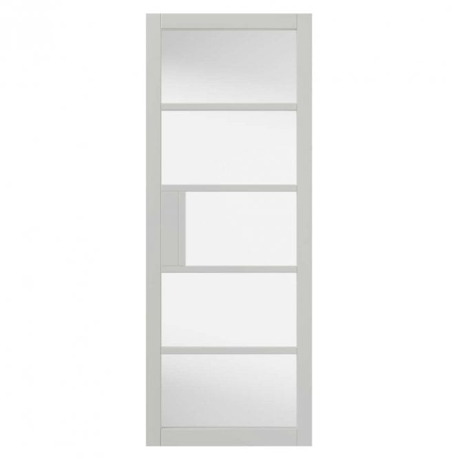 JB Kind Metro White Clear Glass Internal Door P/F Glazed