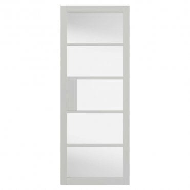 Metro White Clear Glass Internal Door P/F Glazed
