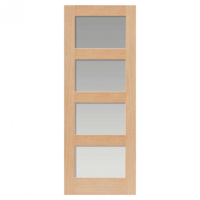 JB Kind Nevis Oak Glazed Internal Door U/F