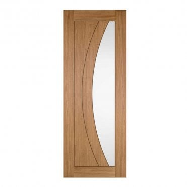 Sicily Oak Clear Glazed Internal Door P/F