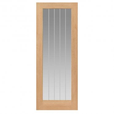 Thames Oak 1 Light Oak Internal Door U/F Glazed