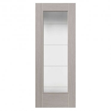 Tigris Light Grey Full Glazed Laminate Internal Door P/F