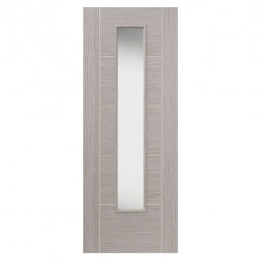 Tigris Light Grey Glazed Laminate Internal Door P/F