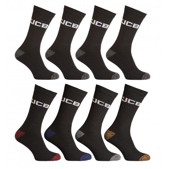 JCB 6-11 Black Apparel Bumper Sock 8 Pack