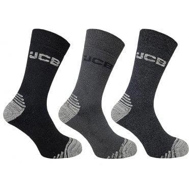 6-11 Black/Grey Mix Duratech Socks 3 Pack
