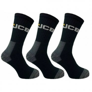 6-11 Black Work Socks With Elastan x 9 Pairs