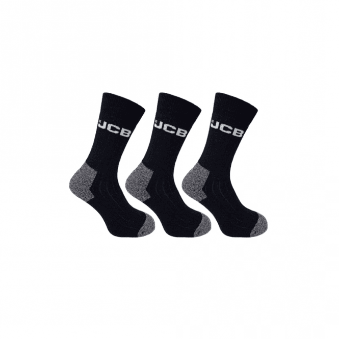 JCB Black 9-Pack Workwear Apparel Socks Size 6-11