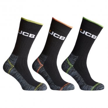 Hi-Vis Work Boot Socks - 3 Pack (Size 6-11)