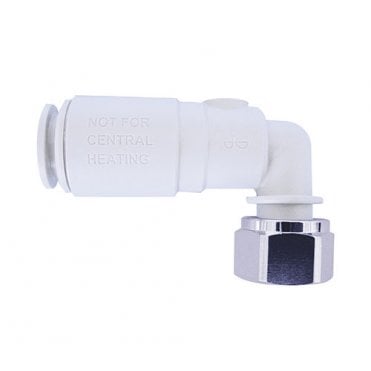 15mmx1/2" Push Fit Plastic Angle Service Valve - 15SVBTC-W