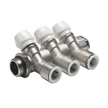 22x15mm Push Fit 2-Port Brass Manifold - JGMAN2