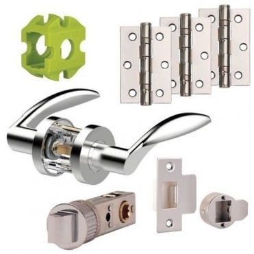Cresta Polished/Satin Chrome Door Handle Pack