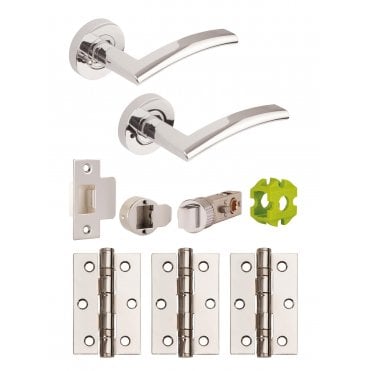 Sabre Push Privacy Door Pack With Hinges & Smartlatch