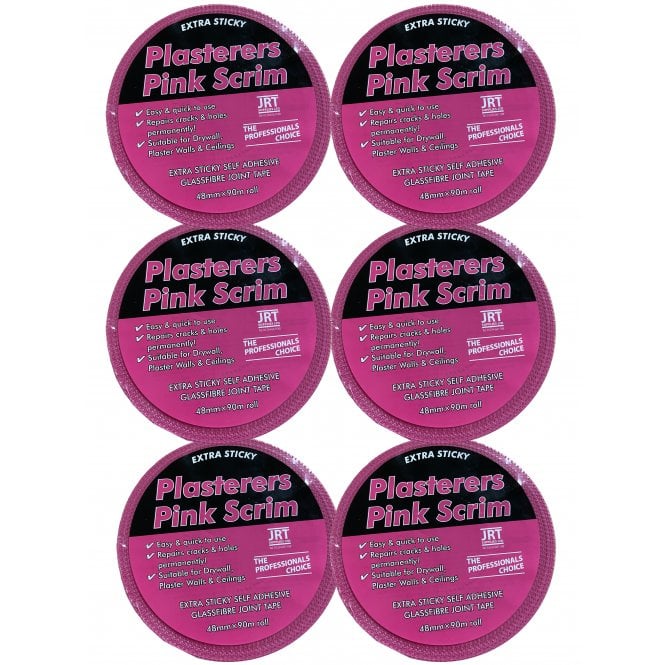 JRT 24x ExTRA STICKY PINK Scrim Tape 50mmx90mm