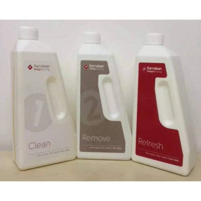 Karndean Floor Care Set. 1x Clean 1x Remove & 1x Refresh. 3 x 2L Refills